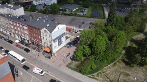 widok parkingu z lotu ptaka