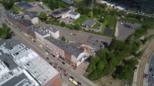 widok parkingu z lotu ptaka